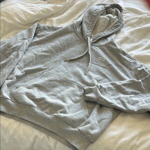 ALO Yoga Men Women’s Heather Gray Accolade Hoodie